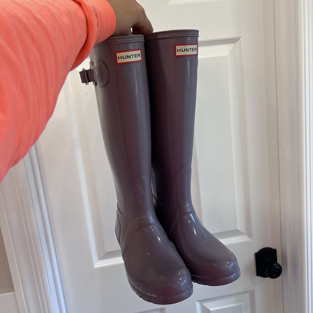Purple Hunter Tall Rain Boots Size 6